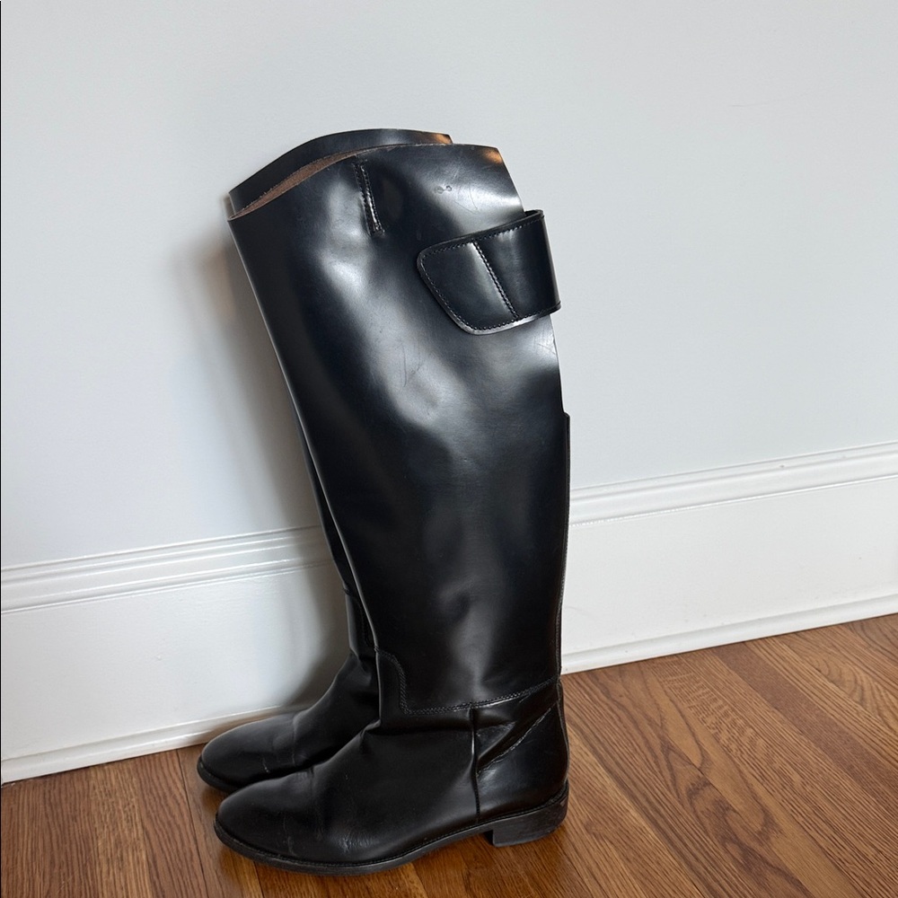 Acne Studios Black Leather Riding Boots